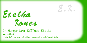 etelka koncs business card